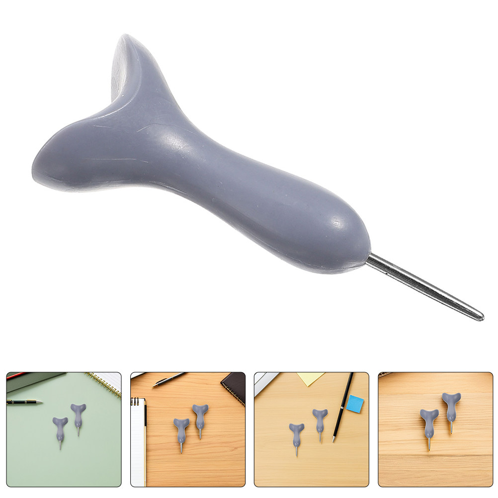 Writing Tools - ปากกาเขียนอักษรเบรลล์ 2 ชิ้น สีเทา น้ำหนักเบา จับถนัดมือ