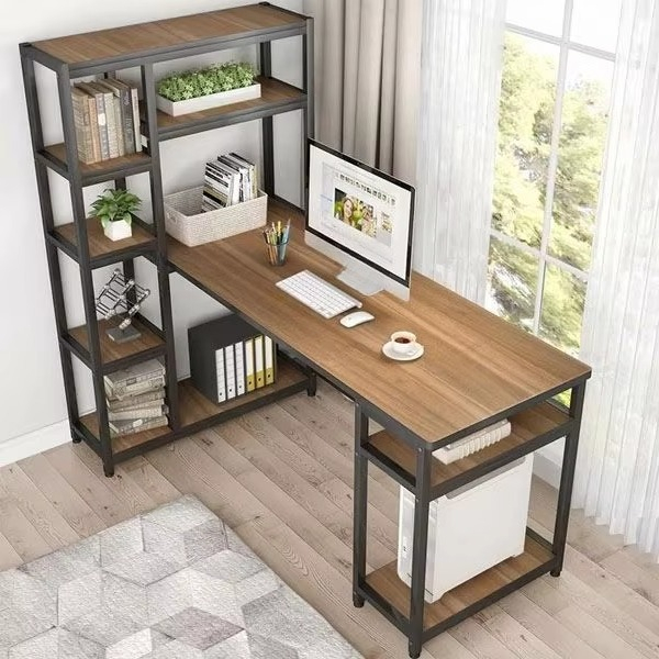 โต๊ะเกมคอมพิวเตอร์โลหะลายไม้โอ - Office Furniture บทวิจารณ์และราคา